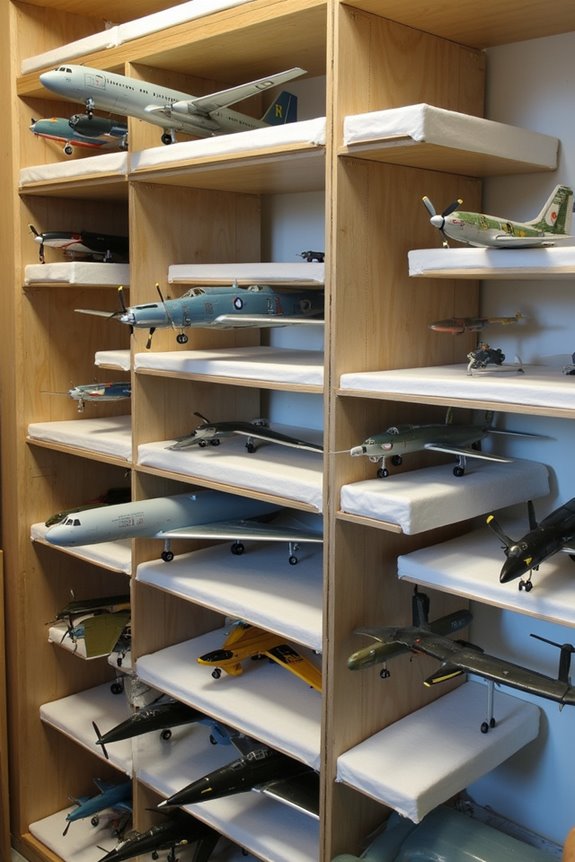 efficient model aircraft storage