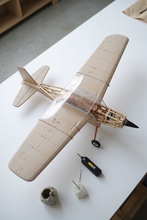 maintain rc plane covering